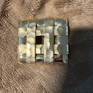 Brooch Gold Tone Accent with Intricate Detailing